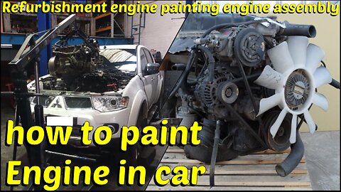 refurbishment engine painting engine assembly