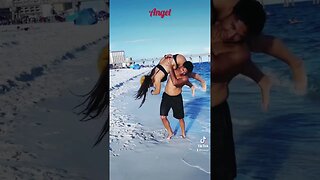 Beach Acro #beach #acrodance #coupledance #countrydance #ballroomdance #dance #shorts