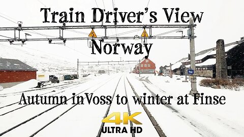 TRAIN DRIVER'S VIEW: From autumn in Voss to winter at Finse