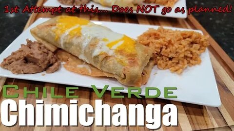 Chile Verde Chimichanga, sort of? This goes well