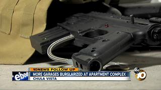 More garages burglarized at apartment complex
