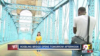 Iconic Roebling Bridge reopens — with a new shawl