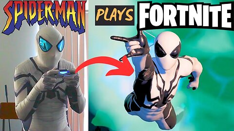 SPIDER MAN PLAYS FORTNITE