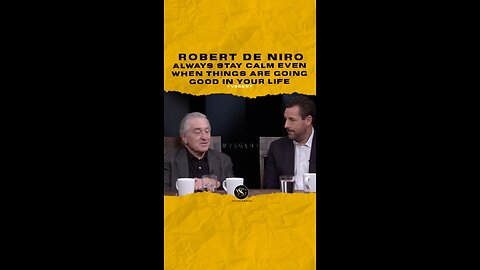 #robertdeniro Always stay calm even when things are going good in life. 🎥 @hollywoodreporter