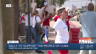 Cuban Americans hold rally near West Palm Beach