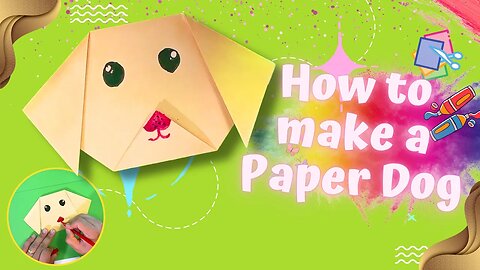 How to make a paper dog | Easy origami dog | DIY paper crafts | Origami DOG face