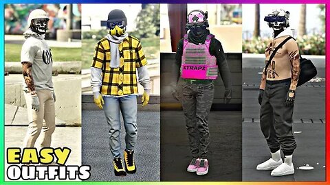 Top 4 Easy To Make Male Tryhard Outfits Using Clothing Glitches #15 (GTA Online)