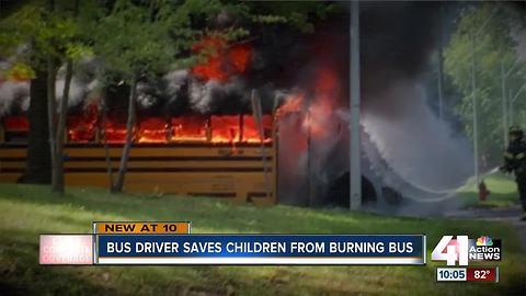 KC school bus driver hailed as hero after fire