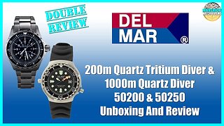 Epic Microbrand Fail? | Del Mar 200m Quartz Tritium & 1000m Quartz Divers DOUBLE Unbox & Review