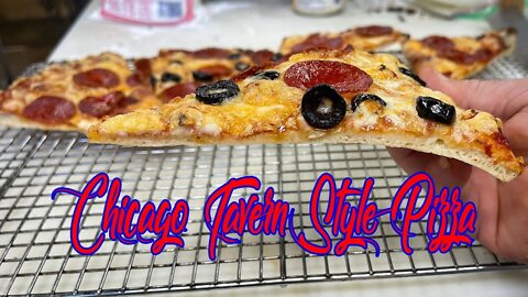 Chicago Tavern Style Thin Crust Pizza At Home