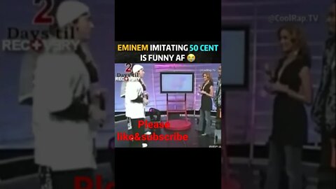 Rare footage of #eminem imitating #50cent funny ASF