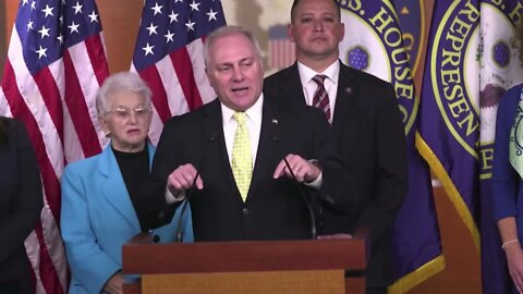 House Republican Whip Steve Scalise gives remarks at Leadership Press Conference