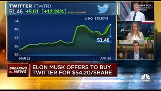 CNBC: Elon Musk Offers To Buy Twitter