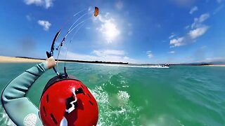 Kiteboarding in Harrison's Channel Mallacoota Lake