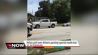 A dozen drivers zoom past special needs bus stop, ignore honking bus driver in St. Pete
