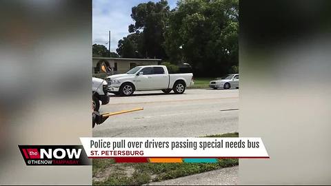 A dozen drivers zoom past special needs bus stop, ignore honking bus driver in St. Pete