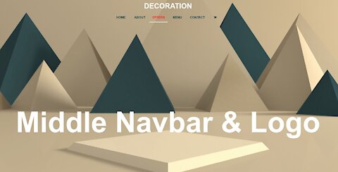 Middle Navigation Bar & Logo | HTML and CSS