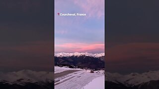 Sunset in Courcheval, France