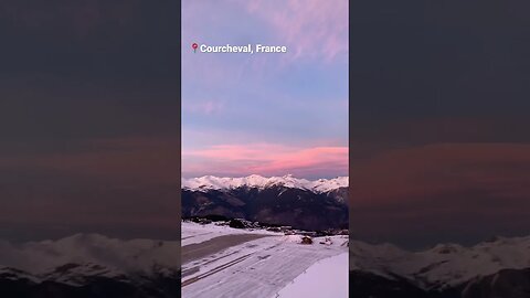 Sunset in Courcheval, France