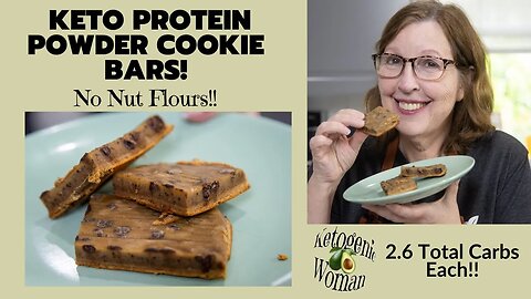 Protein Powder Cookie Bar Recipe | No Nut Flours in These Keto Protein Powder Cookies