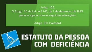 Estatuto da Pessoa com Deficiência - Art. 105