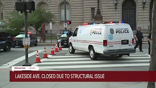 Several streets closed in Downtown Cleveland due to 'structural issue'