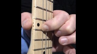 Using Left Hand Pointer Finger To Bend String Up Two Half Steps, Or A Whole Step