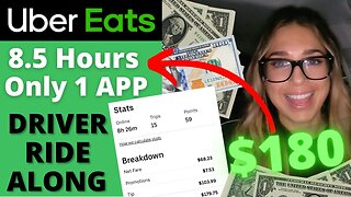 Uber Eats Driver Ride Along Food Delivery | $180 In 8.5 Hours | Part 3