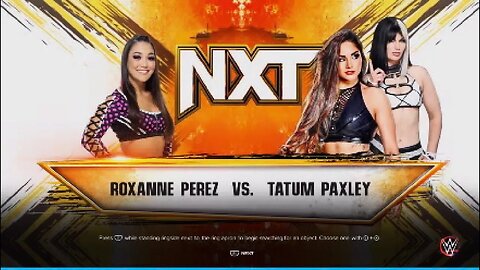NXT Roxanne Perez vs Tatum Paxley
