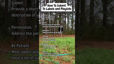 How To Submit To Labels and Playlists (more info on intstagram @chillspacelofi)