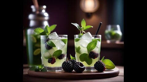 Mojito and blackberry drink