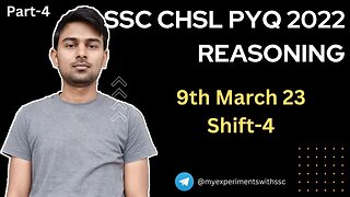SSC CHSL Reasoning PYQs ( 9-3-23 Shift-4 ) Solutions with Concepts | MEWS #ssc #chsl2023 #sscpyq