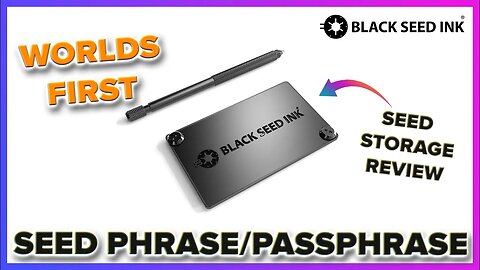 WORLDS FIRST Solution for Passphrase Storage! | Black Seed Ink. | Seed Phrase Wallet Review
