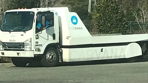 Carvana Delivery Driver Falls Asleep In Truck LOL