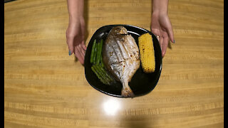 THE BEST! Grilled Pompano Fish with Grilled Corn on the Cob Quick and Easy Recipe for Dinner