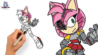 How to Draw Rusty Rose from Sonic Prime - Step by Step