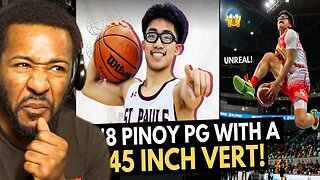 AMERICAN REACTS TO 5’8 LORENCE DELA CRUZ DUNKING OVER EVERYBODY! PINOY PG WITH 45IN VERT!