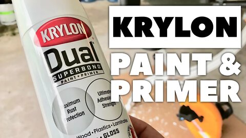 Krylon 'Dual' Superbond Aerosol Paint and Primer in Gloss White