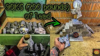 MELTING 90KG‼️ ( 200 pounds)‼️ of lead!!😱 #devilforge #melting #lead