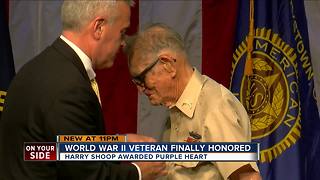 Veteran receives Purple Heart 72 years after his service in World War II