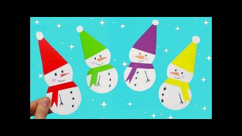 DIY Paper Snowman / Easy Paper snowman / Paper Craft / Christmas paper crafts [Christmas2023]