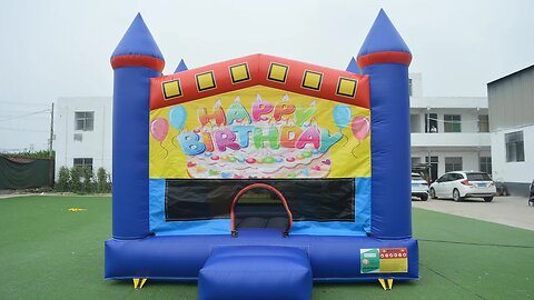 Birthday inflatable bounce house #inflatables #inflatable #trampoline #bouncer #catle #jumping