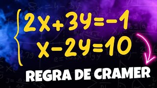 DESCOMPLICADO! REGRA DE CRAMER PARA CONCURSOS