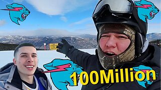 Invited to MrBeast 100M Video Interview While Snowboarding!