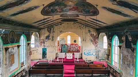 Abandoned Detroit Church with Hand Painted Ceiling - Greek Hungarian