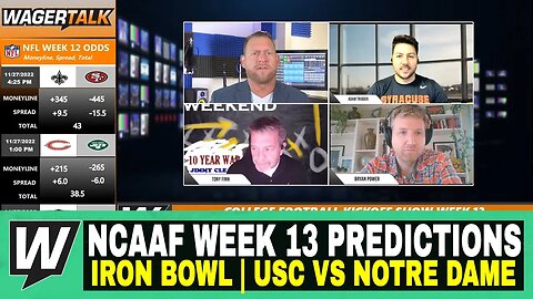 Happy Hour CFB Kickoff Show | NCAAF Week 13 Predictions | Iron Bowl | USC vs Notre Dame