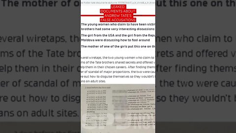 NEW LEAKED DOCUMENTS ABOUT ANDREW TATE’S FALSE ACCUSATIONS | WHATSAPP MESSAGES BETWEEN THE “VICTIMS”