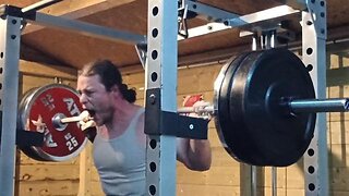 160 Kgs x 5 High-Bar Squat. BIG NEW PR!