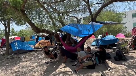 Matamoros, Mexico Venezuelan Migrant Campground Crossing into Brownsville, TX