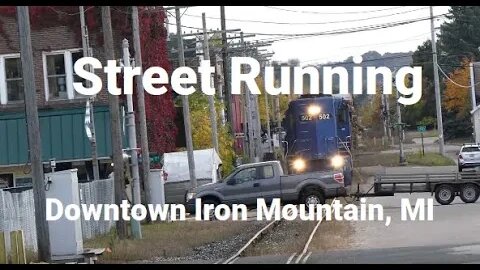 Street Running Freight Train In Downtown Iron Mountain, MI #trains | Jason Asselin